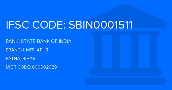 State Bank Of India (SBI) Mithapur Branch IFSC Code