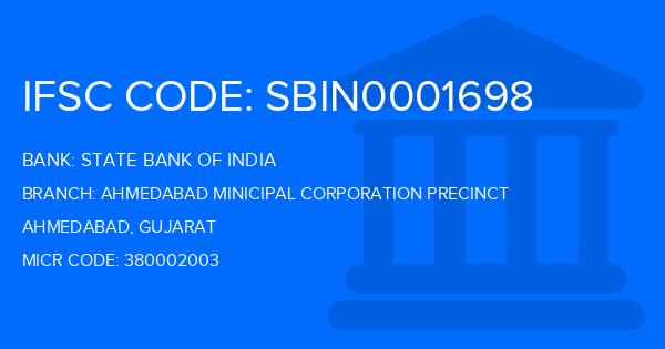 State Bank Of India (SBI) Ahmedabad Minicipal Corporation Precinct Branch IFSC Code