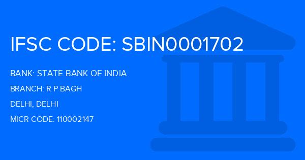 State Bank Of India (SBI) R P Bagh Branch IFSC Code
