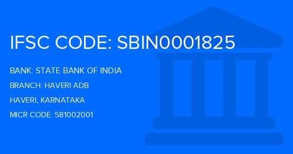 State Bank Of India (SBI) Haveri Adb Branch IFSC Code