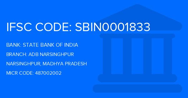 State Bank Of India (SBI) Adb Narsinghpur Branch IFSC Code