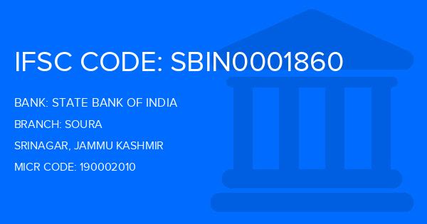 State Bank Of India (SBI) Soura Branch IFSC Code