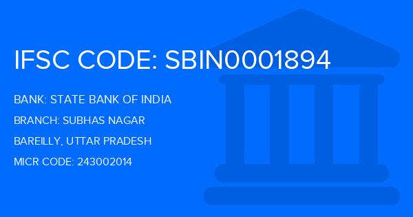 State Bank Of India (SBI) Subhas Nagar Branch IFSC Code