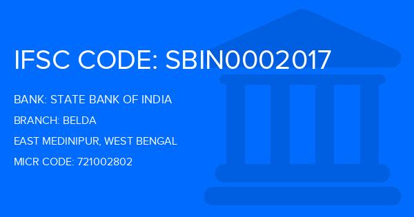 State Bank Of India (SBI) Belda Branch IFSC Code