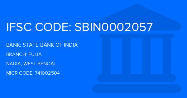 State Bank Of India (SBI) Fulia Branch IFSC Code
