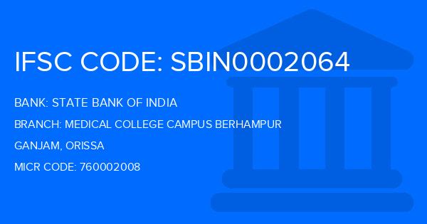 State Bank Of India (SBI) Medical College Campus Berhampur Branch IFSC Code