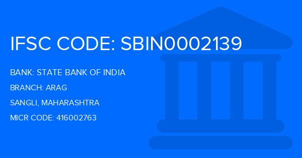 State Bank Of India (SBI) Arag Branch IFSC Code