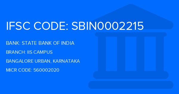 State Bank Of India (SBI) Iis Campus Branch IFSC Code