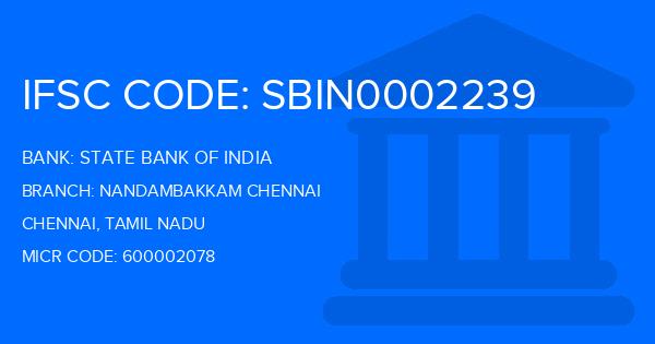 State Bank Of India (SBI) Nandambakkam Chennai Branch IFSC Code