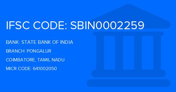 State Bank Of India (SBI) Pongalur Branch IFSC Code