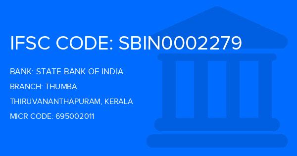 State Bank Of India (SBI) Thumba Branch IFSC Code