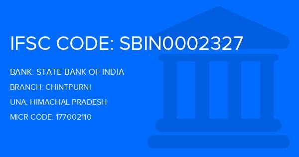 State Bank Of India (SBI) Chintpurni Branch IFSC Code