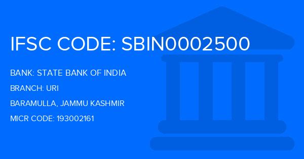 State Bank Of India (SBI) Uri Branch IFSC Code