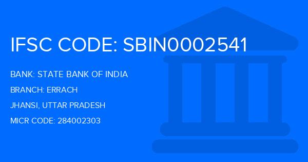 State Bank Of India (SBI) Errach Branch IFSC Code