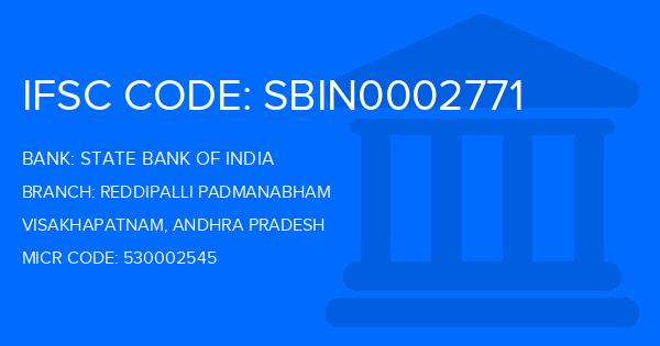 State Bank Of India (SBI) Reddipalli Padmanabham Branch IFSC Code