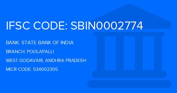 State Bank Of India (SBI) Poolapalli Branch IFSC Code