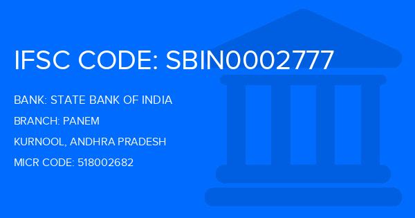 State Bank Of India (SBI) Panem Branch IFSC Code