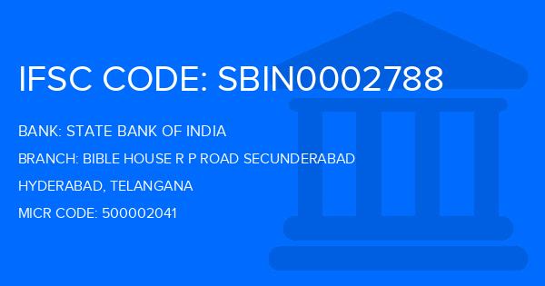 State Bank Of India (SBI) Bible House R P Road Secunderabad Branch IFSC Code
