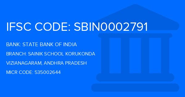 State Bank Of India (SBI) Sainik School Korukonda Branch IFSC Code