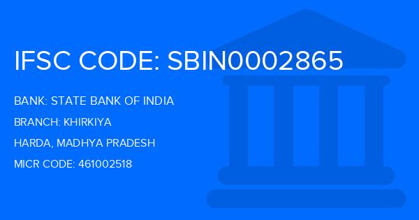 State Bank Of India (SBI) Khirkiya Branch IFSC Code