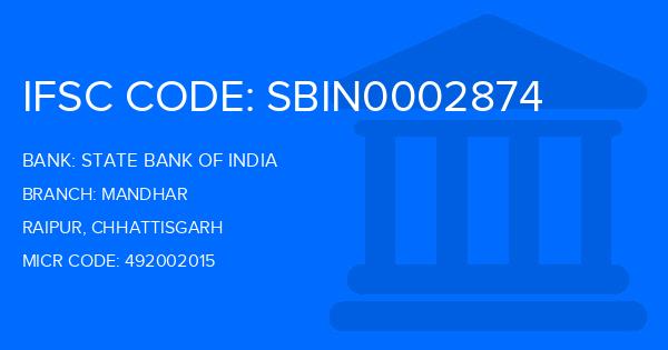 State Bank Of India (SBI) Mandhar Branch IFSC Code