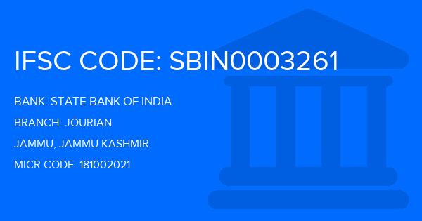 State Bank Of India (SBI) Jourian Branch IFSC Code