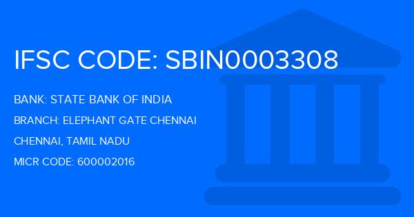 State Bank Of India (SBI) Elephant Gate Chennai Branch IFSC Code