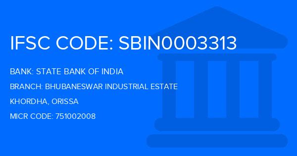 State Bank Of India (SBI) Bhubaneswar Industrial Estate Branch IFSC Code
