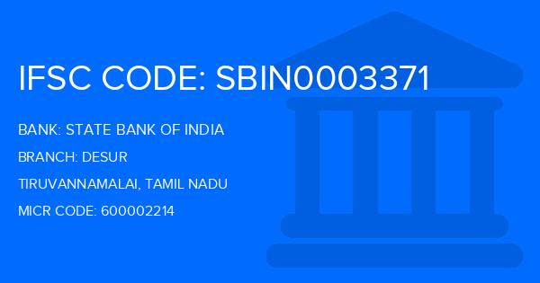 State Bank Of India (SBI) Desur Branch IFSC Code