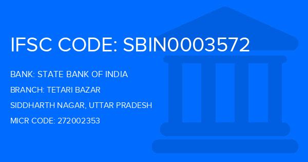 State Bank Of India (SBI) Tetari Bazar Branch IFSC Code