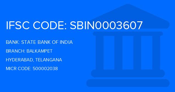 State Bank Of India (SBI) Balkampet Branch IFSC Code