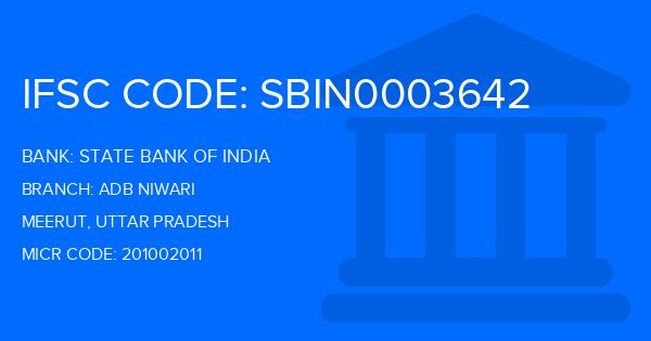 State Bank Of India (SBI) Adb Niwari Branch IFSC Code