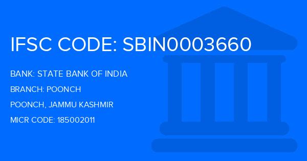 State Bank Of India (SBI) Poonch Branch IFSC Code