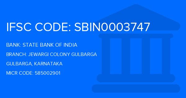 State Bank Of India (SBI) Jewargi Colony Gulbarga Branch IFSC Code
