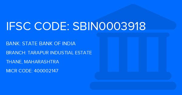 State Bank Of India (SBI) Tarapur Industial Estate Branch IFSC Code