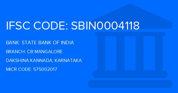State Bank Of India (SBI) Cb Mangalore Branch IFSC Code