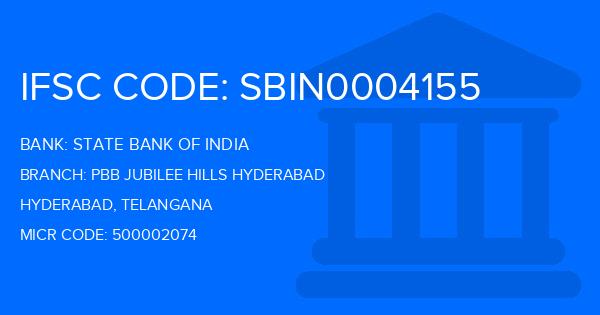 State Bank Of India (SBI) Pbb Jubilee Hills Hyderabad Branch IFSC Code