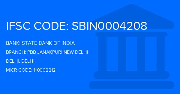 State Bank Of India (SBI) Pbb Janakpuri New Delhi Branch IFSC Code