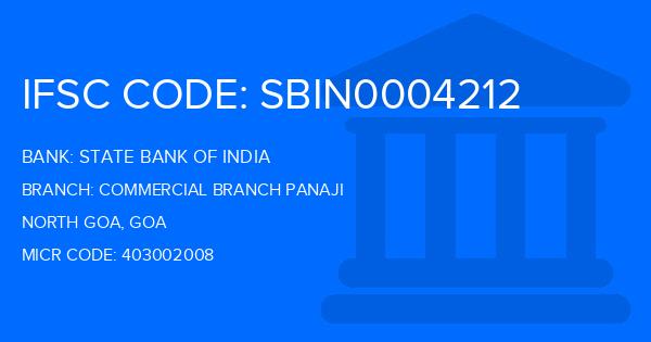 State Bank Of India (SBI) Commercial Branch Panaji Branch IFSC Code