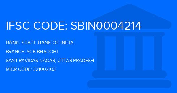 State Bank Of India (SBI) Scb Bhadohi Branch IFSC Code