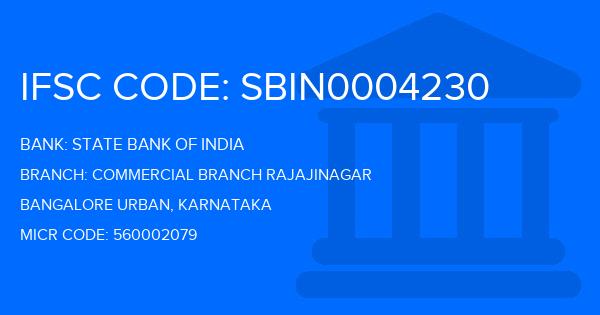 State Bank Of India (SBI) Commercial Branch Rajajinagar Branch IFSC Code