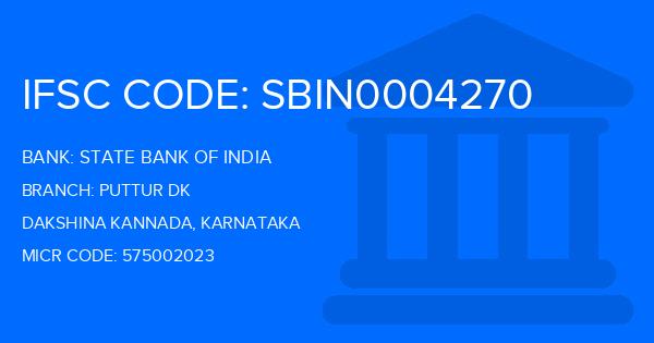State Bank Of India (SBI) Puttur Dk Branch IFSC Code