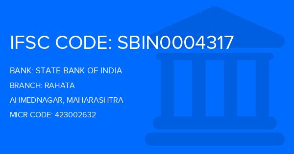 State Bank Of India (SBI) Rahata Branch IFSC Code