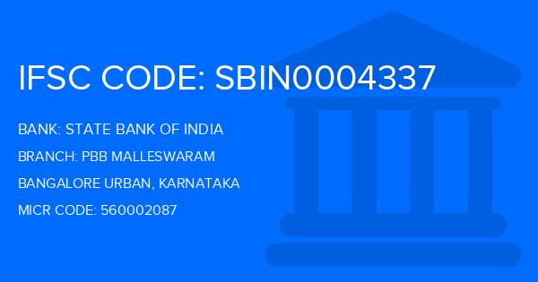 State Bank Of India (SBI) Pbb Malleswaram Branch IFSC Code