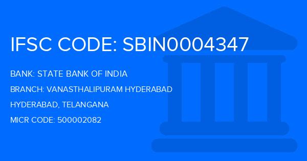 State Bank Of India (SBI) Vanasthalipuram Hyderabad Branch IFSC Code