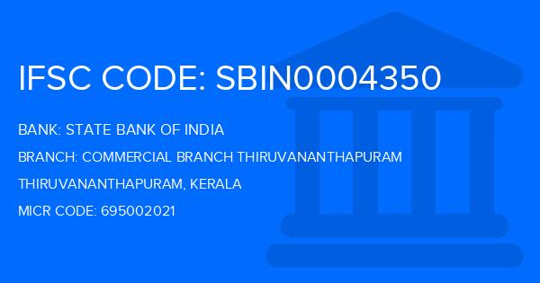 State Bank Of India (SBI) Commercial Branch Thiruvananthapuram Branch IFSC Code