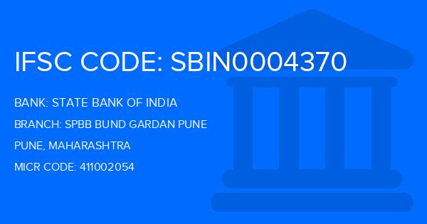 State Bank Of India (SBI) Spbb Bund Gardan Pune Branch IFSC Code