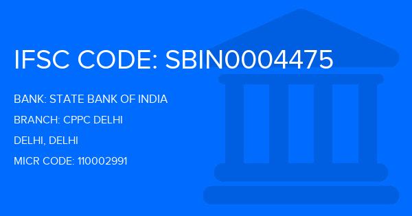 State Bank Of India (SBI) Cppc Delhi Branch IFSC Code