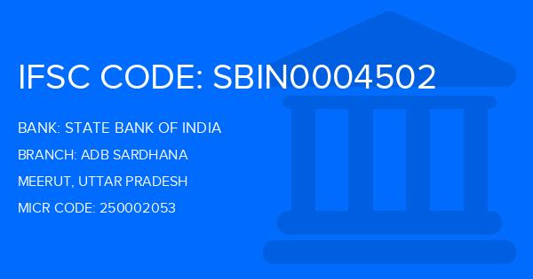 State Bank Of India (SBI) Adb Sardhana Branch IFSC Code