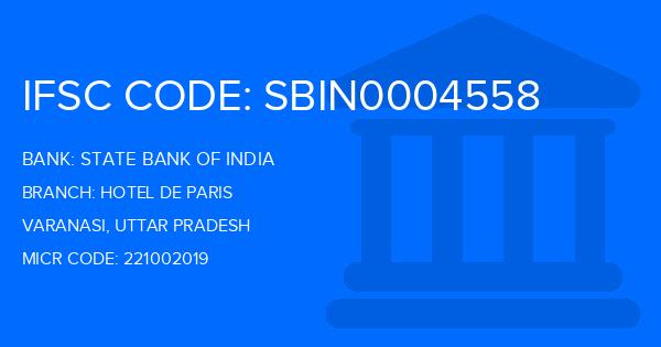 State Bank Of India (SBI) Hotel De Paris Branch IFSC Code